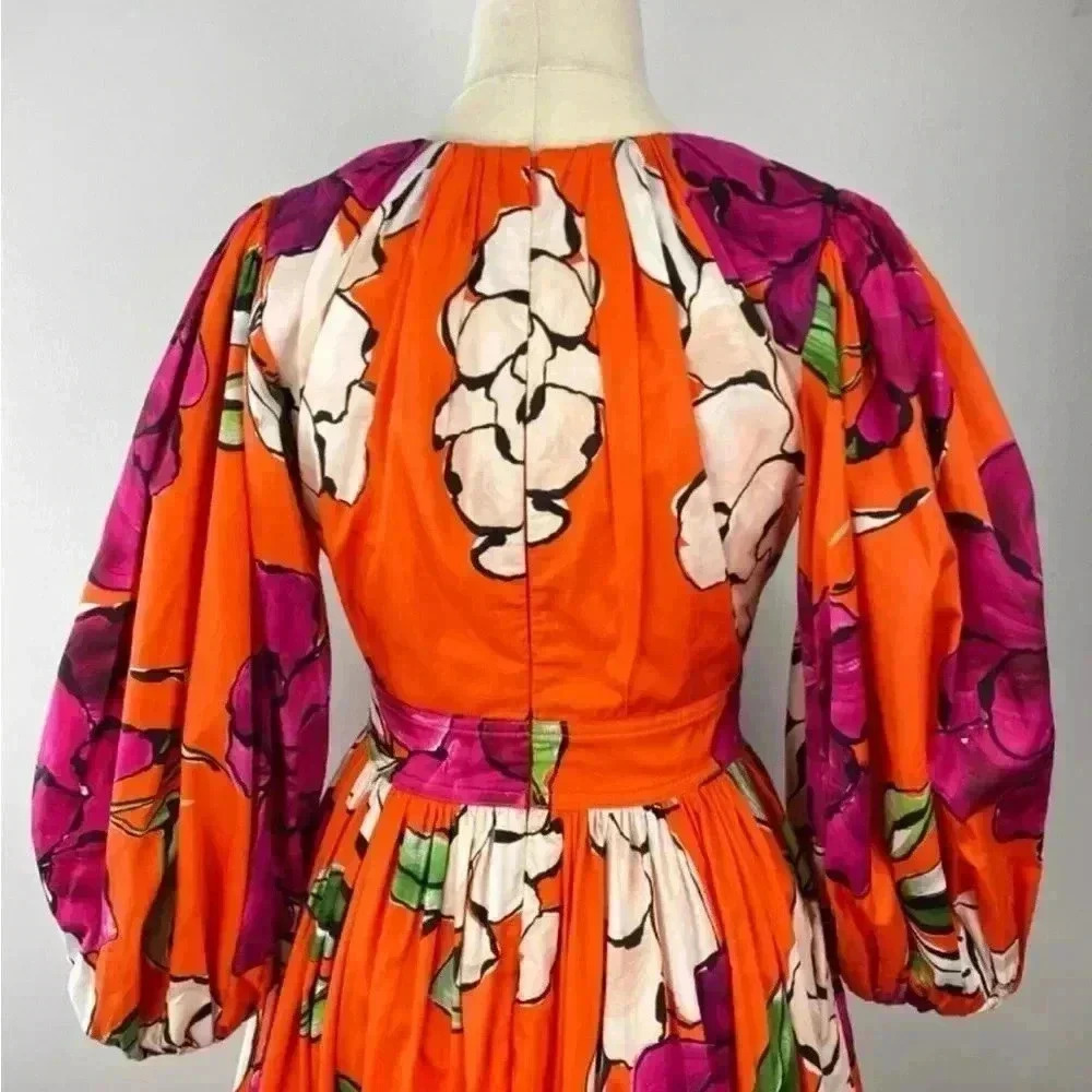 NWT AJE Marlene Floral Midi Dress - Camellia - Size 6 (US 2/XS)- dawn ulla sun - Picture 12 of 16
